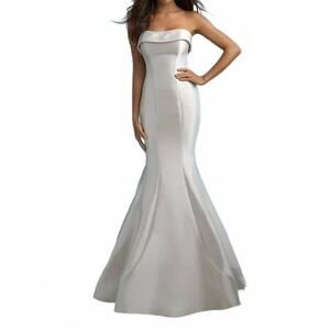 NEW ALLURE BRIDALS sleeveless wedding dress in almond